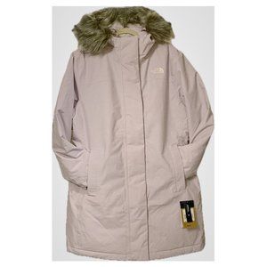 The North Face Women's Arctic Faux Fur Hooded Parka Lavender Fog 1X
